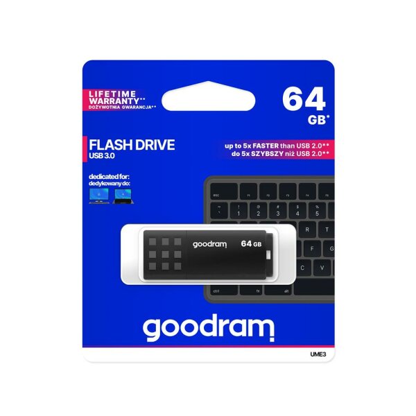 GoodRam USB-Stick USB 3.2 Gen 1 - Zum speichern oder übertragen von Daten - Speicher-Stick mit Anti-Rutsch-Muster