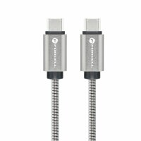 FORCELL F-ENERGY Metall C237 Kabel Typ C auf Typ C PD QC4.0 3A 60W 1 m silber