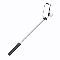 Selfie-Stick mit rundem LED-Licht - Teleskopstativ 0,71 m...