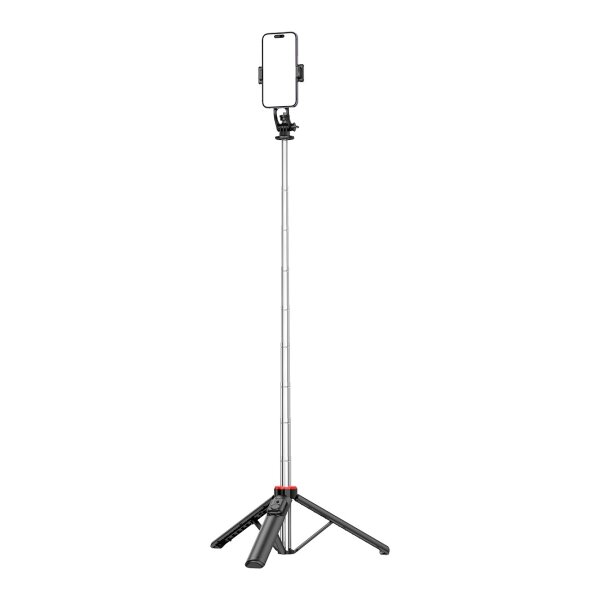 Teleskopstativ 1,3 m mit Telefonhalter – Schwarz Selfie-Stick WC1Y3S