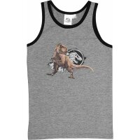 United Labels Jurassic World Unterhemd für Jungen Kinder Tank Top Hemdchen Unterwäsche Grau (2er Pack)