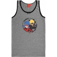 United Labels Miraculous Unterhemd für Mädchen - Ladybug Kinder Tank Top Hemdchen Unterwäsche Weiß/Grau