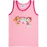 Paw Patrol Unterhemd für Mädchen - Kinder Tank Top Hemdchen Unterwäsche Rosa/Rot (2er Pack)