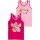 Paw Patrol Unterhemd für Mädchen - Kinder Tank Top Hemdchen Unterwäsche Rosa/Rot (2er Pack)