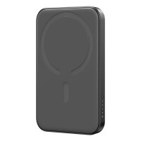 Powerbank Joyroom Mini 5000 mAh USB-A USB-C induktiv 20 W – schwarz + USB-C/USB-C-Kabel