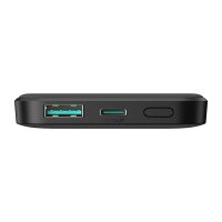 Powerbank Joyroom Mini 5000 mAh USB-A USB-C induktiv 20 W – schwarz + USB-C/USB-C-Kabel