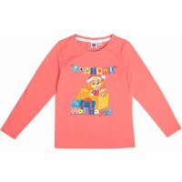 Paw Patrol Schlafanzug für Mädchen - Christmas Kinder Winter Pyjama Set Weihnachten Langarm mit Hose Coral/Weiß