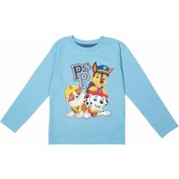 Paw Patrol Schlafanzug für Jungen - Kinder Pyjama Set Langarm Oberteil mit Hose Blau