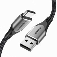 Ladekabel USB 2.0 A auf USB-C Kabel 3A 0,5m Datenkabel 480 Mbit/s in Grau