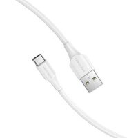 Kabel USB-A (USB 2.0) auf USB-C Ladekabel in Weiß Datenkabel 480 Mbit/s 1m