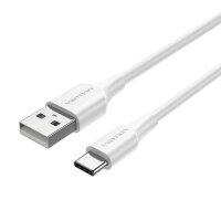 Kabel USB-A (USB 2.0) auf USB-C Ladekabel in Weiß Datenkabel 480 Mbit/s 1m