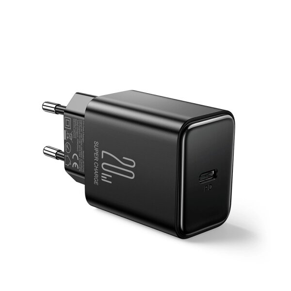 Wandladegerät USB C 20W PD Joyroom Ladegerät – Schwarz ohne Ladekabel