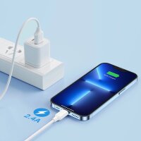 Long-Lasting Series A9 USB-A / kompatibel mit iPhone 2,4A-Kabel 1 m – weiß