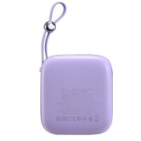 Joyroom Powerbank 10000mAh 22,5 W mit integriertem USB-C-Kabel in Lila JR-L002