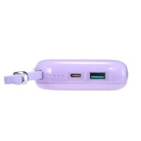 Joyroom Powerbank 10000mAh 22,5 W mit integriertem USB-C-Kabel in Lila JR-L002