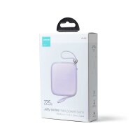 Joyroom Powerbank 10000mAh 22,5 W mit integriertem USB-C-Kabel in Lila JR-L002