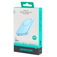 Powerbank + USB-A – USB-C 0,25 m Kabel – Hellblau Joyroom 20 W 10000 mAh kabellose Powerbank