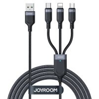 3in1 Ladekabel USB-A/USB-C/Micro-USB+kompatibel mit...