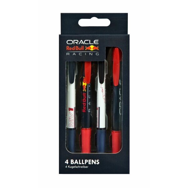 Red Bull Ballpoint Pen Set – 4 Stifte in der Max Verstappen Edition