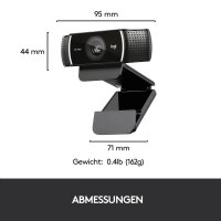 Full-HD Webcam mit 1080p/30fps - Glasobjektiv mit 78° Sichtfeld und Premium-Autofokus