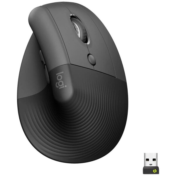 Ergonomische Maus - Logitech Lift Vertical kabellose Maus mit Bluetooth 2.4 GHz