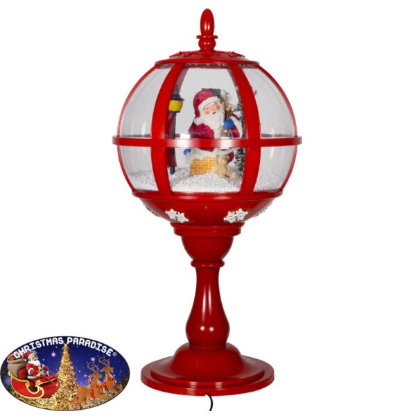 Schneiende LED Tischlaterne 60cm - Weihnachtliche Santa Claus Laterne