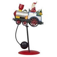 Weihnachts-Lokomotive - Tischdeko Balance Pendel Zug 34cm