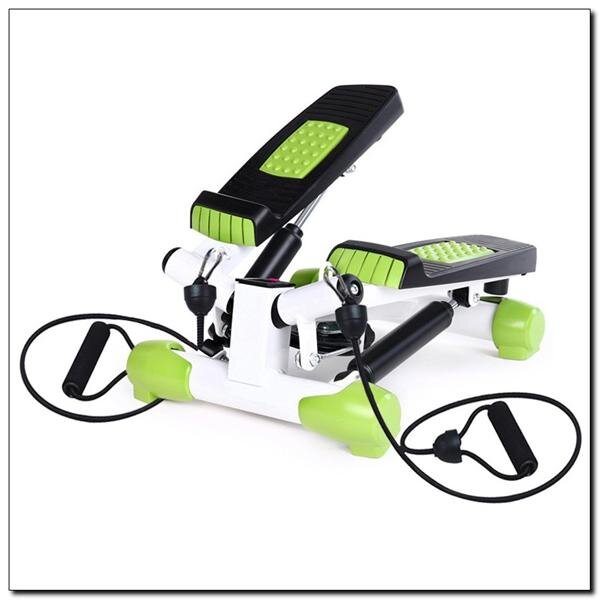 2-1 Side Stepper für Zuhause mit Expandern mit LCD-Monitor, Up-Down Swing Stepper mit Power Ropes