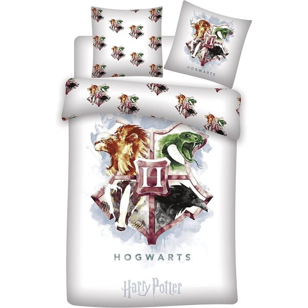 Magische Harry Potter Bettwäsche Set Hergestellt aus 100% Baumwolle 140x200 cm