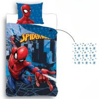 Wendebettwäsche in Blau Spiderman Bettwäsche -...