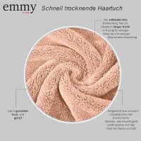 2er Set Haarturban mit Knopf aus 100% Baumwolle Haartrockentuch Anthrazit, Rosa