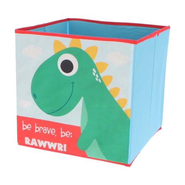 Dino Box 31x31x31 cm – Faltbare Spielzeugkiste aufbewahrungsbox für Kinder