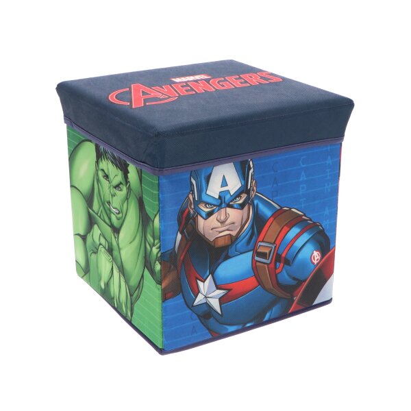 Avengers Aufbewahrungsbox mit Sitz Stuhl 30x30x30 cm zusammenklappbar