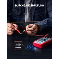 Digital Multimeter mit Ohm Volt Ampere Spannung Tester Messung von AC/DC Spannung, DC Strom, Widerstand, Diode, Kontinuität Messinstrument mit Hintergrundbeleuchtung