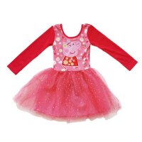 Peppa Pig Kleid in Rot mit langen Ärmeln –...