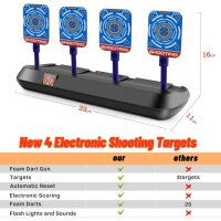Digitale Schießscheiben mit Schaumstoff-Pfeil-Spielzeugpistole 4 Scheiben