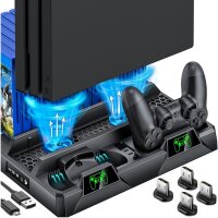 PS4 Vertical Stand mit Controller Ladestation...