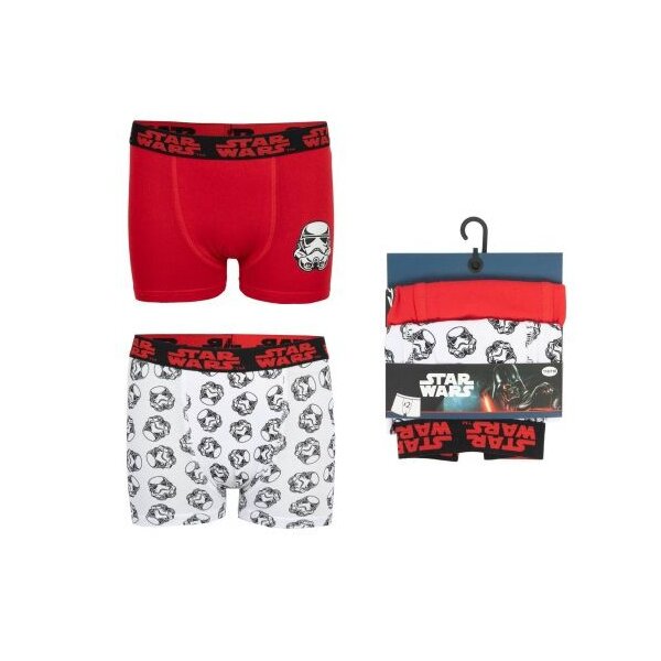 Star Wars Jungen Boxershorts – 95% Baumwolle / 5% Elastan im 2er Pack