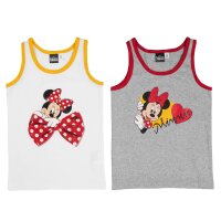 Minnie Mouse 2er Pack Mädchen Unterhemden Bunt Shirt...