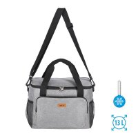 Thermotasche 10L Kühltasche Cooler Bag Picknicktasche Grau