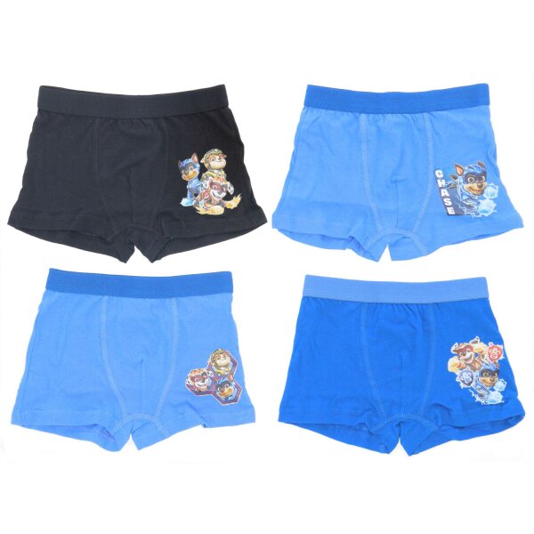 Paw Patrol 4 Pack Boxershorts Bequeme Jungen Unterwäsche aus 100% Baumwolle