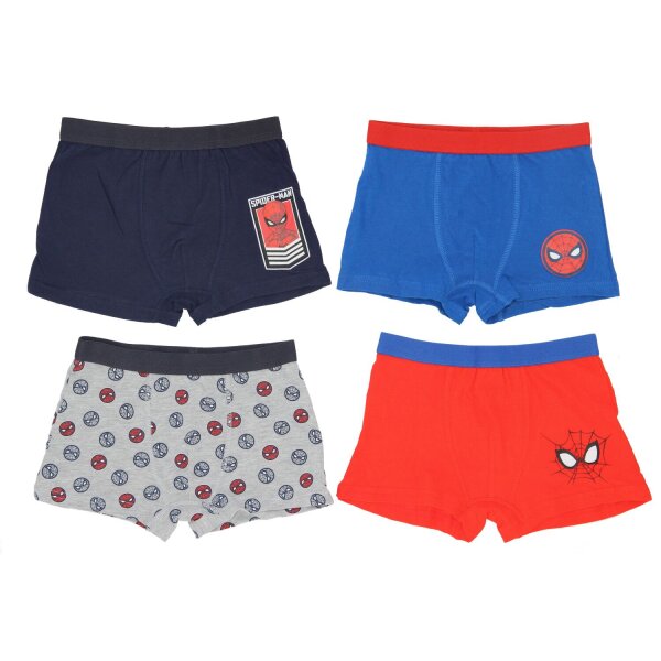 Spiderman 4-Pack Boxershorts Bequeme Jungen Unterwäsche aus 100% Baumwolle