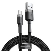 Strapazierfähiges Nylonkabel USB / USB-C QC3.0 2A 2M...