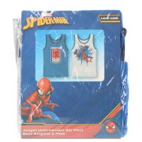 Spiderman Unterhemd Shirt 2er Pack 100% Baumwolle für Jungen Unterwäsche