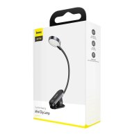 LED-Lampe mit Clip grau - Baseus Minilampe mit 350 mAh und 2 Stunden Ladezeit