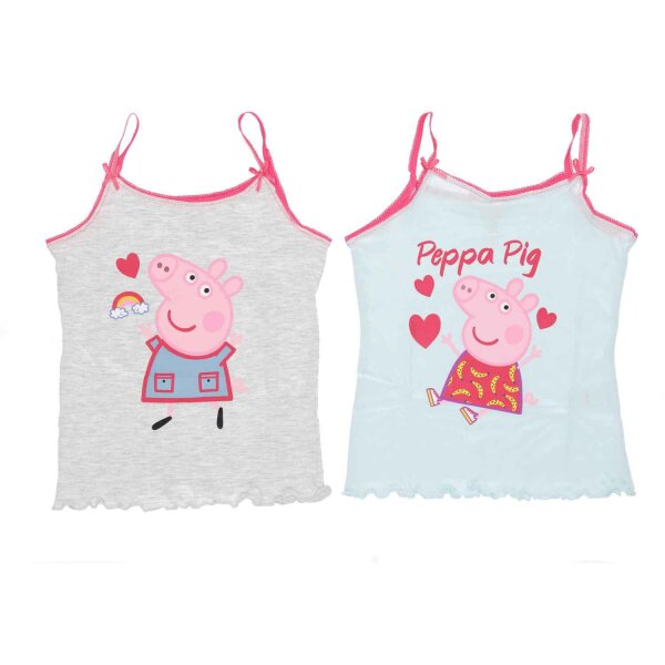 Peppa Pig Mädchen Unterwäsche 2er Pack Shirts aus 100% Baumwolle