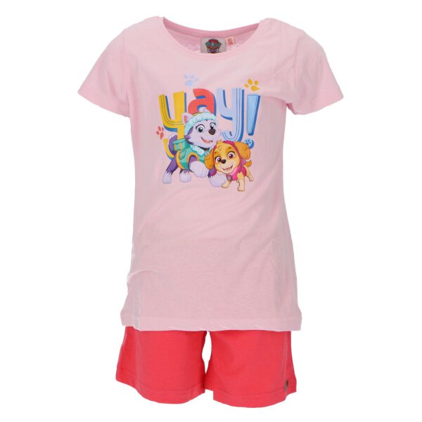 Paw Patrol Shortama Bequemer kurzer Nachtanzug aus Baumwolle Pyjama Schlafanzug für Kinder