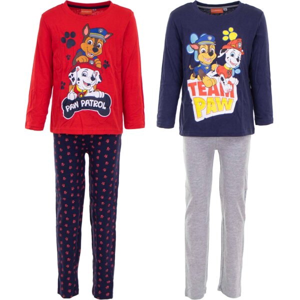 Paw Patrol Schlafanzug aus bequemer Baumwolle Pyjama Nachtanzug für Kinder