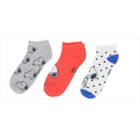 Snoopy Damen-Knöchelsocken – 3er-Pack mit...