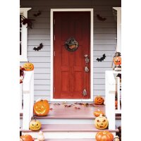 Vintage Halloween Kürbis Türschild & Wandschild aus Holz, Party Schilder, Willkommensschild